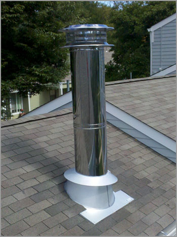 Chimney Service - Class A Installation - Commercial boiler stack in Basking Ridge, NJ