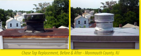 Certified Craftsmen Chimney Chase Top and Rusted Vent Replacement