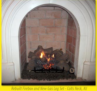Rebuilt Firebox and New Gas Log Set in Colts Neck, NJ